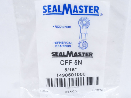 Sealmaster CFF-5N; Commercial Grade Rod End Bearing; 5/16"ID