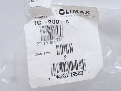 Climax 1C-200-S; One-Piece Shaft Collar; SS; 2"ID x 3"OD