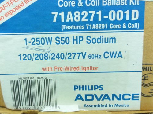 Philips Advance 71A8271-001D; Core and Coil Ballast Kit; 1-250W
