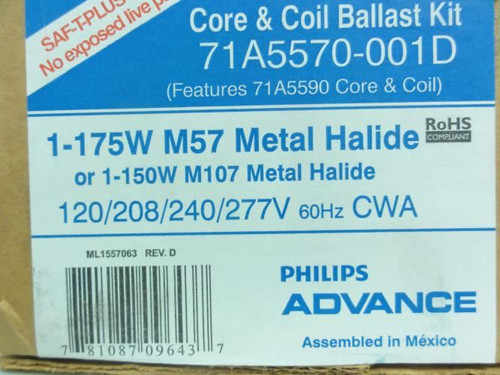 Philips Advance 71A5570-001D; Ballast Transformer; 175W