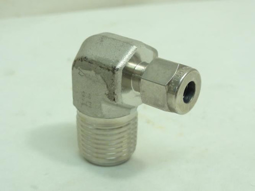 Swagelok SS-400-2-8RT; Air Elbow 90Deg SS-316 1/4" Tube 1/2 NPT