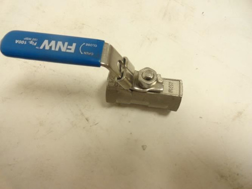 FNW FNW100AD; Ball Valve; SS; 1/2NPT