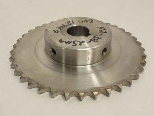 MFG- 40B38-25mm; Sprocket # 40; SS; 38Teeth; 25mm ID