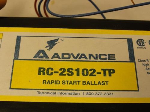 Advance Ballasts RC2S102TP; Ballast; 1 or 2 Lamps; 120V