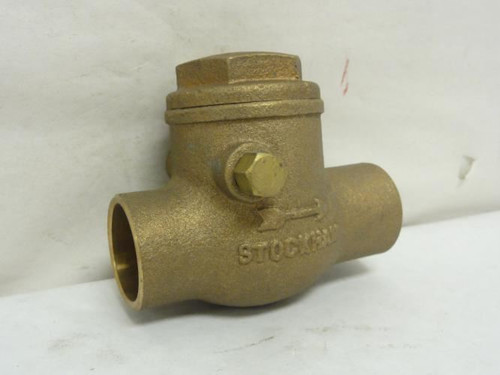 Stockham B-309C-1; Inline Check Valve 1"; Bronze; Solder