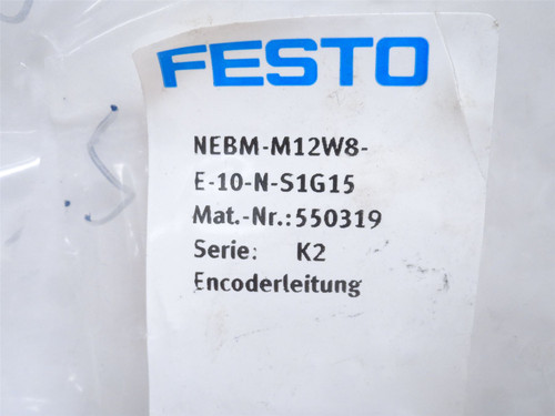 Festo NEBM-M12W8- E-10-N-S1G15; Connecting Cable 550319; 10m