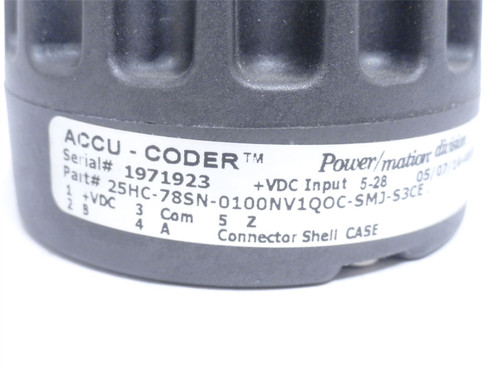Accu-Coder 25HC-78SN-0100NV1QOC-SMJ-S3CE; Encoder; 100PPR
