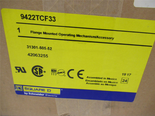 Square D 9422TCF33; Disconnect Switch 600VAC 30A 3-pole Nema