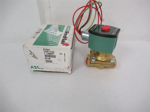 Asco 8210G033; Solenoid Valve 120/60 VAC 110/50 VAC 3/8" NPT