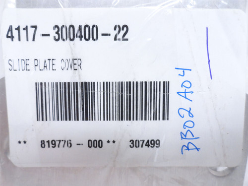EAM Mosca 4117-300400-22; Stainless Steel Slide Plate Cover