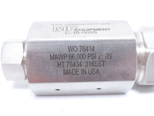 MP Equipment HT 76434; Coupler; SS; 3/8"ID x 3/8" Tube