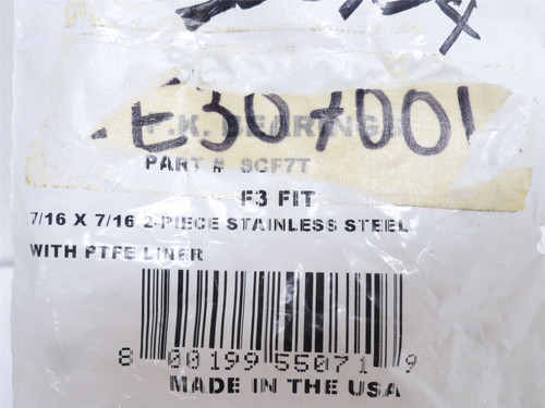 FK SCF7T; Rod End Bearing; SS; 7/16"ID; 7/16-20 Shank Threads