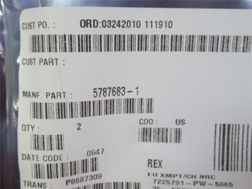 TE Connectivity 5787683-1; Lot-2 D-Sub Connector; A15S