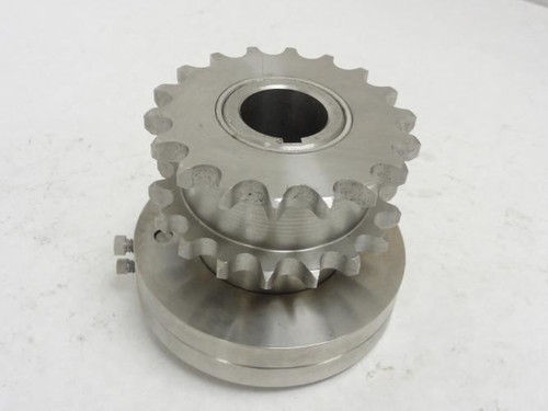 MFG- N060144; SS Assembly Sprocket # 40 1-1/4"ID 18 Teeth