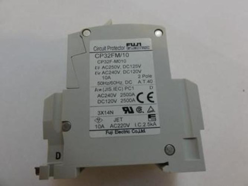 Fuji CP32FM/10; Circuit Breaker; 10 Amp 2 Pole; 240-250VAC