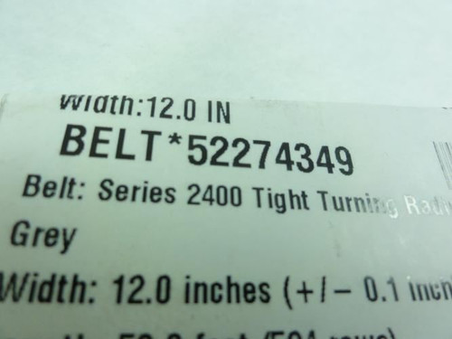 Intralox 52274349; Conveyor Belt; 10.61 Ft Length; 12" Width