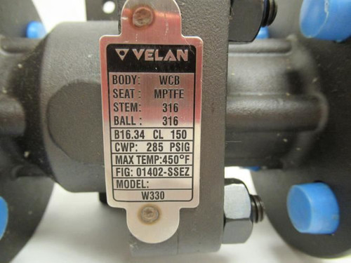 Velan W330-1; Power Ball Valve 01402-SSEZ; 1" Pipe Size; 285PSI