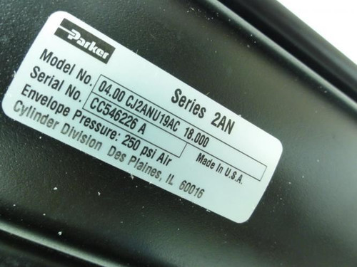 Parker 4CJ2ANU19AC18; Pneumatic Cylinder; 4" Bore; 18" Stroke