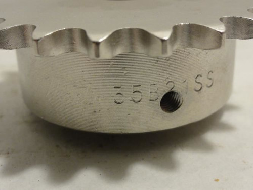Martin 35B21SS-1/2; Sprocket # 35; 21T; 1/2"ID; SS