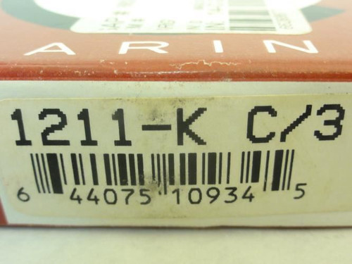 Consolidated Bearings 1211-K C/3; Ball Bearing 55mm ID 100mm OD