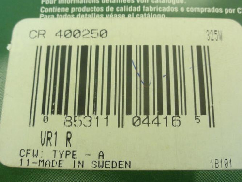 Chicage Rawhide 400250; V Ring; 1.47" OD; 0.24" W; 10PSI Max