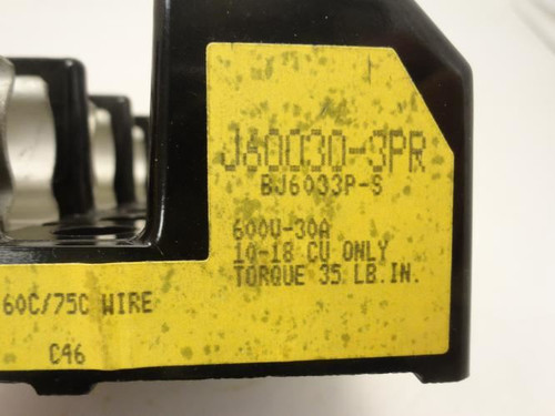 Bussmann J60030-3PR; Fuseholder 600V-30Amp
