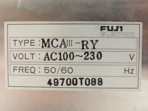 Fuji Electric MCAIII-RY; Relay Module 100-230VAC; 50/60Hz
