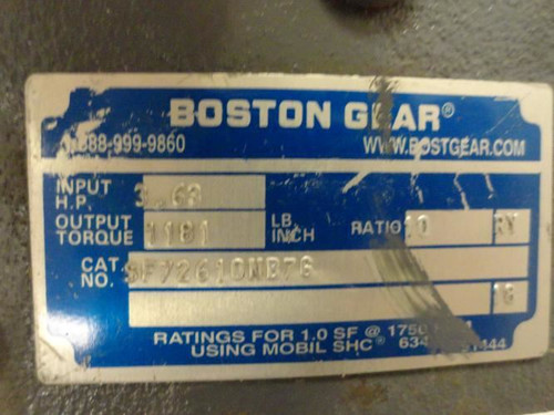 Boston SF72610NB76; Gearbox ratio 10:1