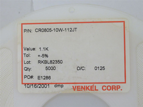 Venkel CR0805-10W-112JT; Lot-5000 Chip Resistor; 1.1Kohm