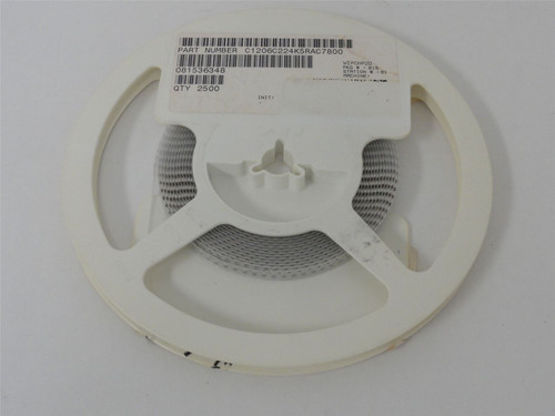 Kemet C1206C224K5RAC7800; Lot-875 Ceramic Capacitors 0.22uF