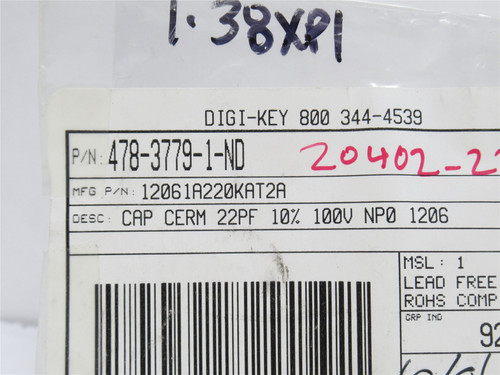 Kyocera 12061A220KAT2A;  Lot-300; Ceramic Capacitors 100V