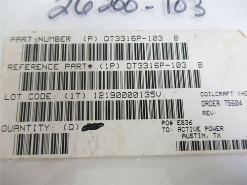 Coilcraft DT3316P-103; Lot-30 Fixed Inductors 10uH;