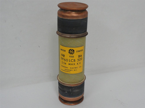 GE 9F60LCB509; Fuse; Size 9R; 820A; 2.54KV; 50kA; EJ-2D