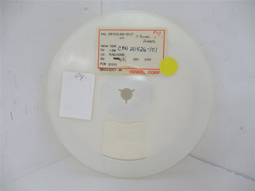 Venkel CR1210-4W-101JT; Lot-3500 Chip Resistor; 100ohm
