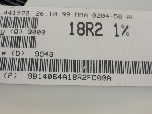 Beyschlag 9B14064A18R2FC00A; Lot-2500 Resistors 18.2ohm