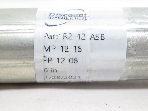 Discount Hose R2-12-ASB-6X1/2X3/4; Hose 8"L 3/4"ID 1/2x1"NPT