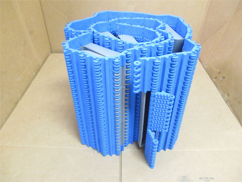 Intralox 800FENUBTOPGPPW/BKTS; Flighted Flat Belt; 16"W x 9'L