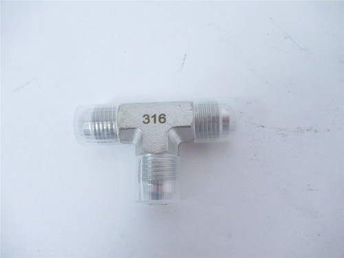 MFG- 2603-06-06-06-SS; Tee Fitting SS-316 3/8 x 3/8 x 3/8 JIC
