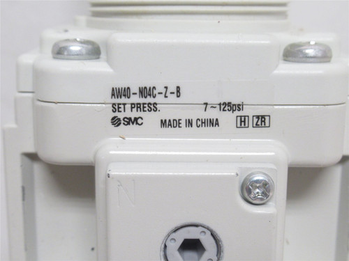 SMC AW40-NO4C-Z-B; Air Filter/Regulator; 7-125PSI; 1/2NPT