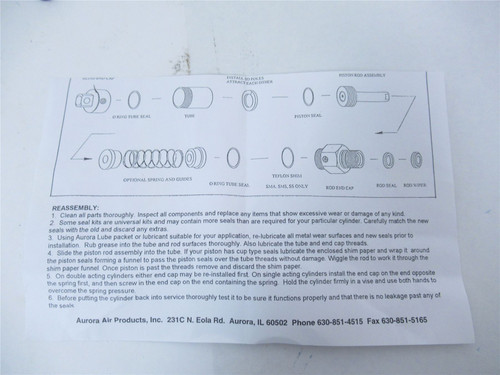 Aurora Air Products S1.13; Seal Kit