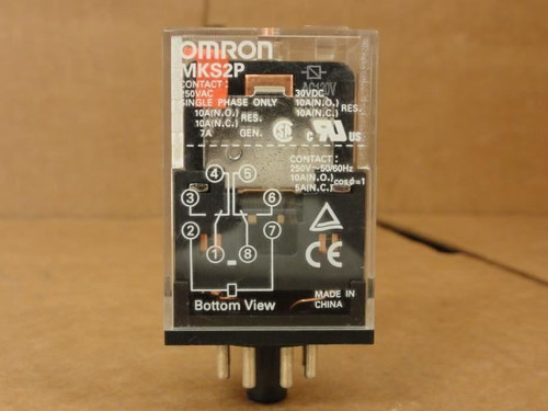 Omron MKS2P; Relay; 250VAC; 10A; 8 Pin; Coil: 120V
