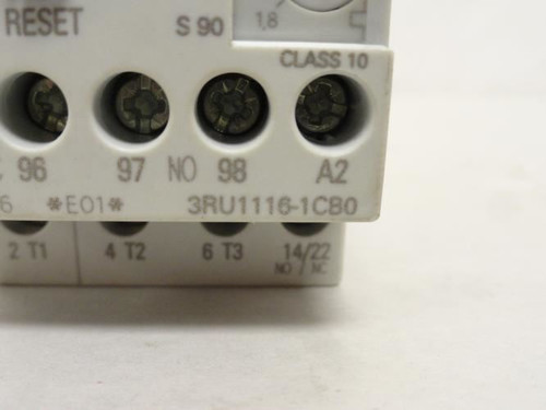 Siemens 3RU1116-1CB0; Thermal Overload Relay; 1.8-2.5A; 690VAC