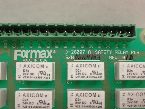Formax D-26007-A; Circuit Board; Safety Relay PC