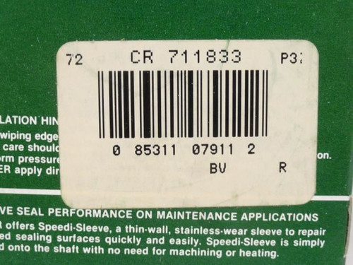 CR 711833; Nitrile Block Vee Packing Seal; 2-11/16"ID x 3-1/8"OD