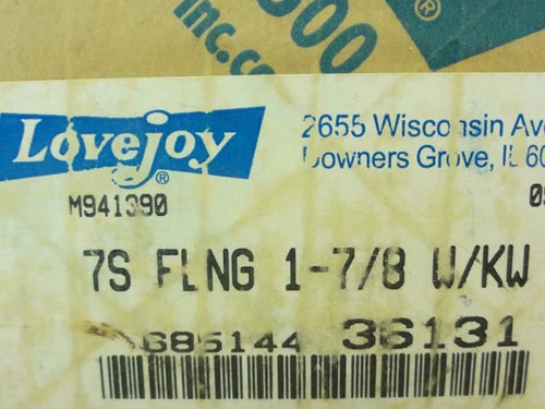Lovejoy 7S FLNG 1-7/8 W/KW; S-Flex Flange Coupling; 1-7/8"ID