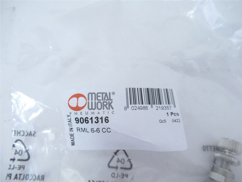 Metal Work Pneumatic 9061316; Pressure Reg Mini 6mmTubing