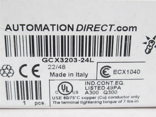 Automation Direct GCX3203-24L; Selector Switch; 3-Pos; 22mm