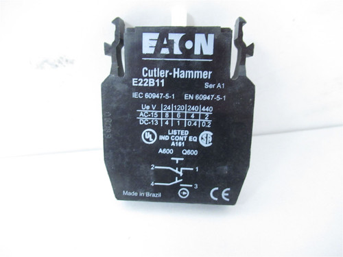 Eaton E22B20; Switch Contact Block 22.5MM