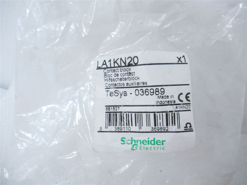 Schneider LA1KN20; Contactor Auxilary 2NO 10A