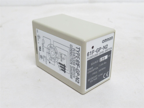 Omron 61F-GP-N2; Level Controller Relay; 8A; 120VAC